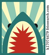 Shark poster, vector illustration Shark poster, vector illustration