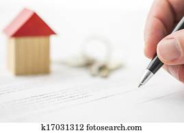 Signing contract of house sale Signing contract of house sale