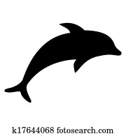 silueta, golfinho