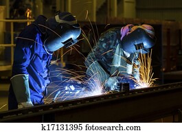 soldador, em, fábrica