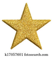 Star shape ornament in gold