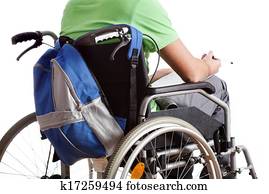 Student on wheelchair Student on wheelchair