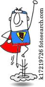 Super hero in action Super hero in action