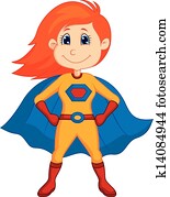 Superhero kid cartoon Superhero kid cartoon