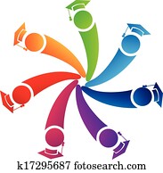 Teamwork graduates students logo