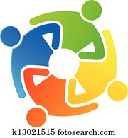 trabajo en equipo, juntos, 4