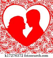 Valentine's day frame with hearts Valentine's day frame with hearts