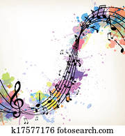 Vector Music Background with Notes Vector Music Background with Notes