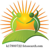 vektor, von, gesund, leben, natur, logo vektor, von, gesund, leben, natur, logo