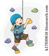 wand, hochklettern, junge wand, hochklettern, junge