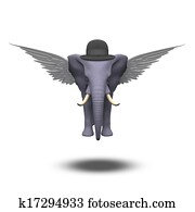 Winged Elephant in a bowler hat Winged Elephant in a bowler hat