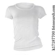 women's blank white t-shirt template