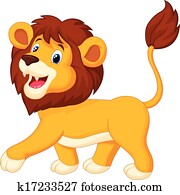 אריה, ציור היתולי, ללכת