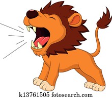 אריה, ציור היתולי, שאגני