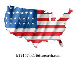 דגל אמריקאי, ב, a, ארהב, מפה