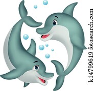 חמוד, דולפין, קשר, ציור היתולי