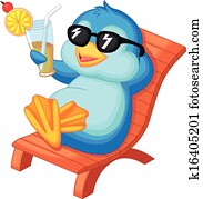 חמוד, פנגווין, ציור היתולי, לשבת, ב, ב.א.ה.