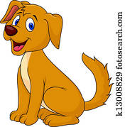 חתוך, כלב, לשבת