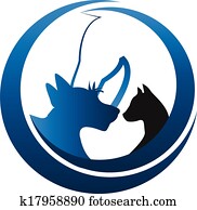 חתול, כלב, ו, סוס, לוגו