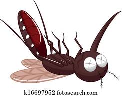 מות, יתוש, ציור היתולי