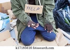 עני, ללא בית, קבצן