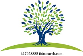 樹, 由于, 藍綠色, 葉子, 標識語