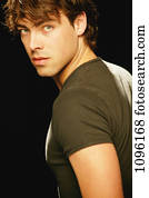 Man with black t-shirt