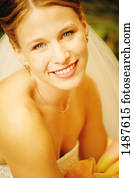 retrato, de, um, noiva