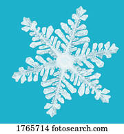 Closeup of a snowflake
