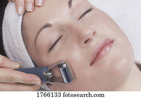 um, mulher, em, um, spa