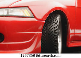 vermelho, carro esportes