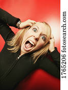 Woman pulls her hair out