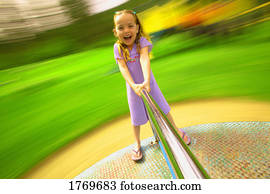 Child on a merry-go-round