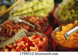 fruta, em, um, bufê