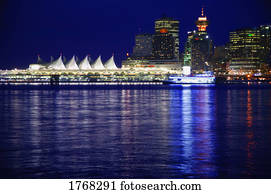 skyline, de, vancouver, canadá