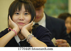 asiático, estudante