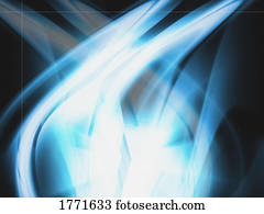 Intense white flame-like computer generated graphic