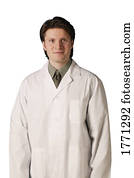 Man in white lab coat