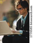 Man working on computer