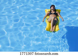 Woman in swimming pool