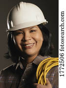 Aboriginal female electrician