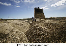 Delivering load of rocks