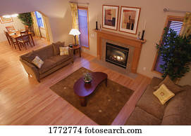 interior, de, sala de estar, espaço