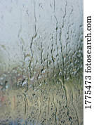 gotas chuva, ligado, janela