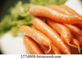 grupo, fresco, cenouras