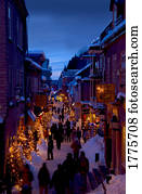 inverno, shopping, cena, le, petit, Champlain, cidade quebec, canadá