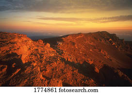 Rocky ridge and horizon