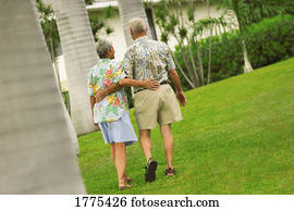 Senior couple walking Senior couple walking