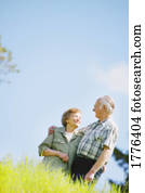 Senior couple walking Senior couple walking