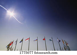 United Nations' flags